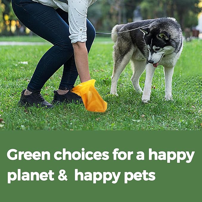 Dog Poop Bags Rolls Cornstarch Based Thickened&100% Leak Proof Dog Waste Bags -120 Count 8 Rolls - Doggie Poop Bag for puppy and Big Dogs(Lavender)-PurrikoPets