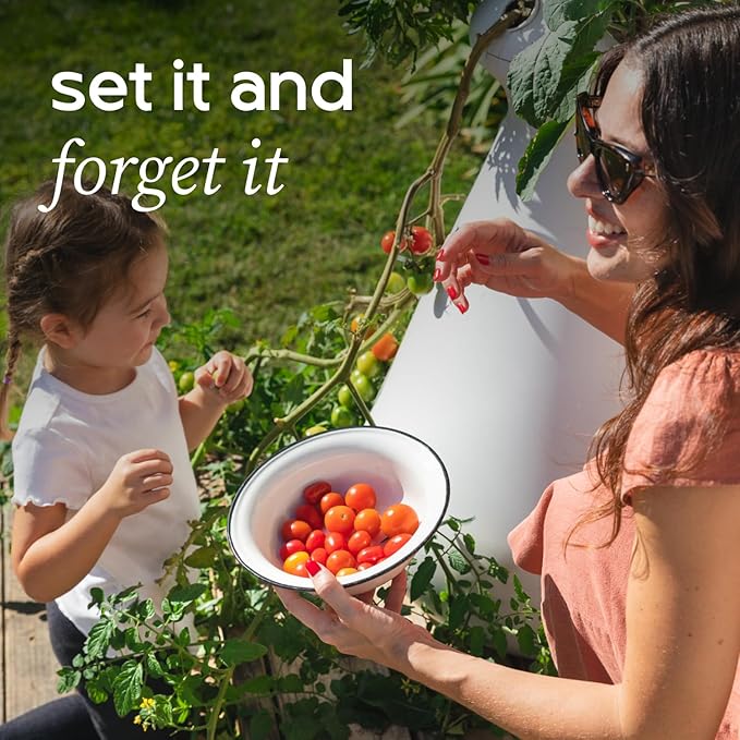 Farmstand Starter Kit + 18 Seedling Credits | Small Hydroponic Growing System Kit | Self-Watering Outdoor Vertical Garden Planter Tower | 4ft 3in | Made in USA-PurrikoPets