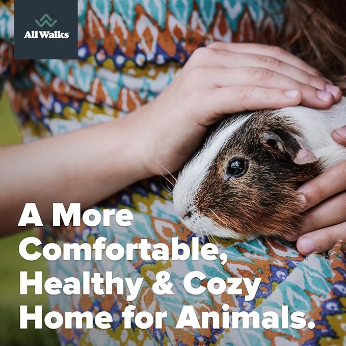 All Walks 18.5 Liter 100% Natural Hemp Bedding - Odor Control, Dust-Free, Chemical-Free, for Chicken Coops, Hamsters, Rabbits & Small Animals, Biodegradable, Made in USA, Highly Absorbent-PurrikoPets