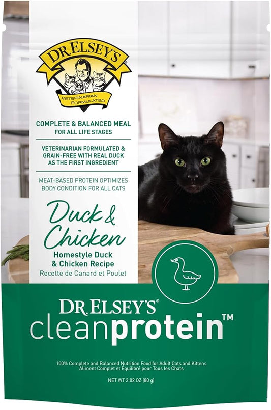 Dr. Elsey's® cleanprotein® Duck & Chicken Homestyle Recipe All-Meat Pouch (Pack of 12)-PurrikoPets