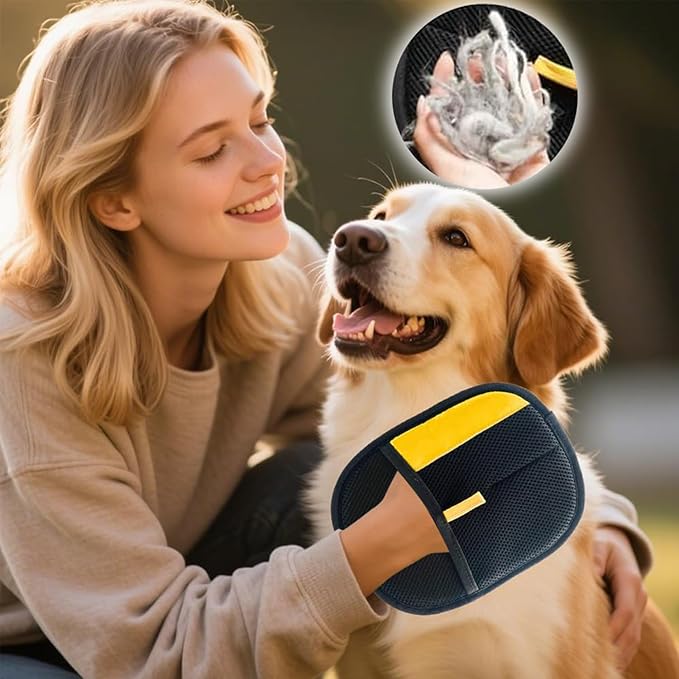 3pc Pet Hair Removal Glove,Pet Grooming Gloves,Cat Grooming for Hair Removal,Versatile Reusable Pet Hair Remover Glove-PurrikoPets