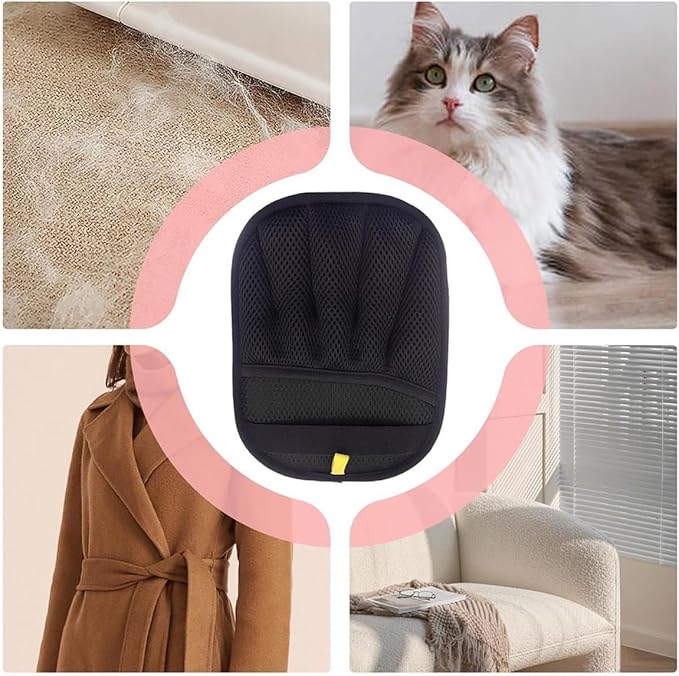 2025 New Upgraded Electrostatic Pet Hair Removal Gloves - Reusable Cat Hair Remover & Dog Hair Removal Mitt with Elastic Cuff & Finger Loops for Furniture, Bedding, Car (2pcs)-PurrikoPets