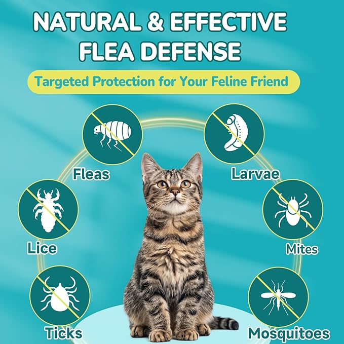 4-IN-1 Flea and Tick Prevention for Cats, 500 Crunchy & Creamy Chews, Cat Flea Treatment, Natural Oral Flea Treatment for Cats, Daily Support for Flea, Immune, Skin & Coat, Gut, Chicken Flavor-PurrikoPets