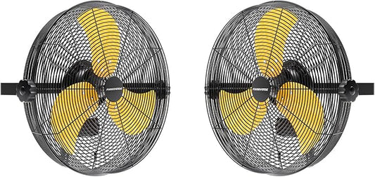 2PCS 14 Inch Wall Fan Pro Series - Waterproof Motor High Velocity Wall Mount Fans for Commercial, Residential, Warehouse, Covered Patio, Shop, Garage, Barn 3 Speed 3000 CFM UL Safety Listed-PurrikoPets