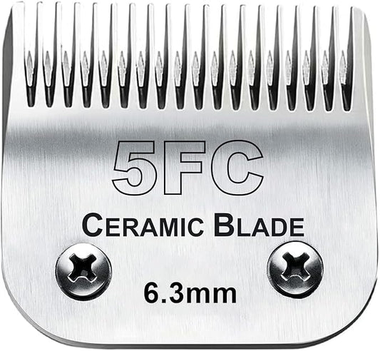 5FC Blade Dog Grooming Clipper Replacement Blades Compatible with Andis Dog Clippers,Detachable Ceramic Blade & Stainless Steel Blade,Size-5 FC 1/4-Inch Cut Length (64122)-PurrikoPets