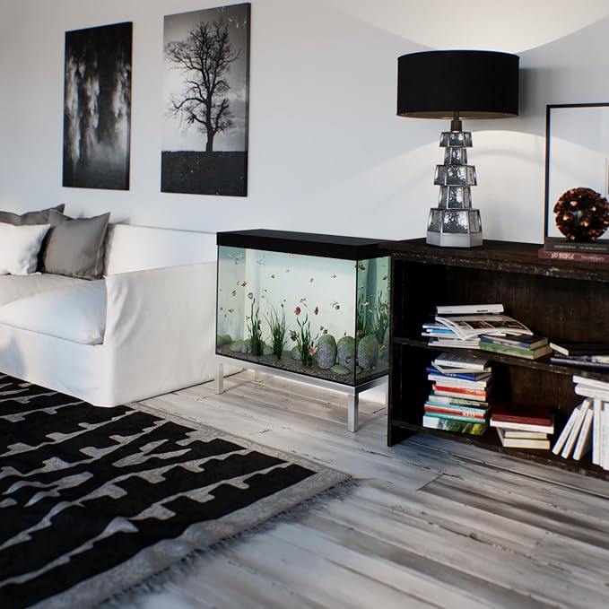 14 in X 36 in. Aquarium Stand | Industrial Style Aluminum Fish Tank Base with Open Frame Design-PurrikoPets