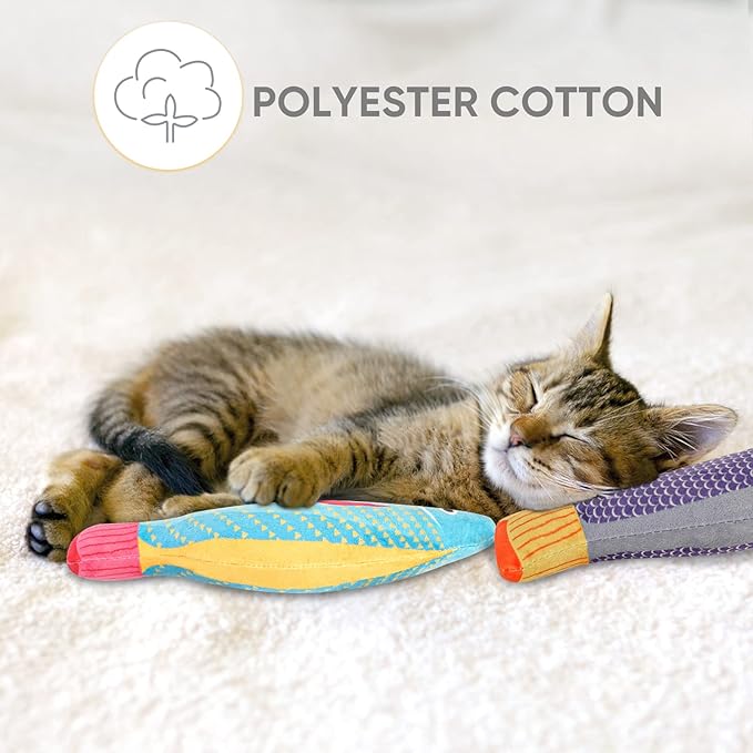 4Pcs Catnip Toy, Plush Cat Toys with Jingly Bell, Bite Resistant Chew Toys, Catnip Filled Cartoon Cat Teething Chew Toy for All Cats-PurrikoPets