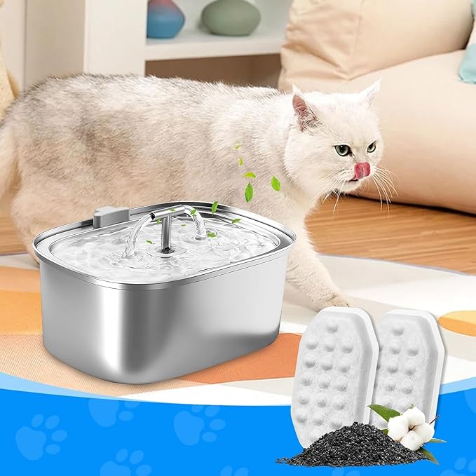 16+16 Pack Pet Water Fountain Filter Compatible with Rellaty & Fit for Neareal 108oz/3.2L Automatic Dog Water Dispenser, Cat Filters for Fountain Cat Bowl-PurrikoPets