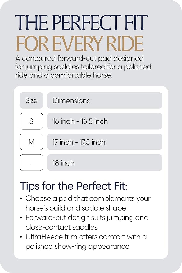 Equinavia Eidsvoll Forward Cut Shaped English Saddle Pad for Show Jumping with Ultra Fleece Trim-PurrikoPets