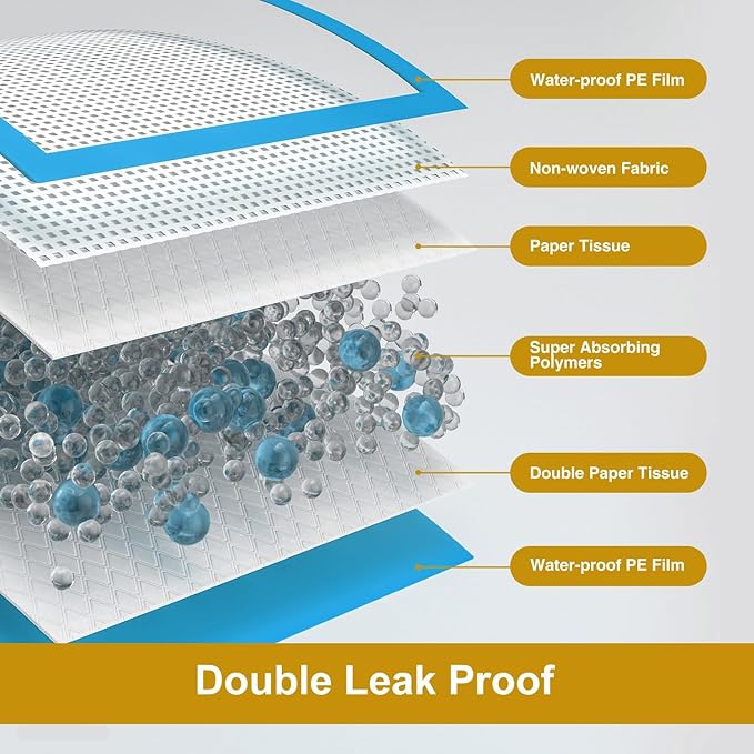 Gardner Pet Ultra Absorbent Thicker Dog Pee Pads Extra Large XL 28"x34" Leak-Proof Odor-Control Blue Puppy Training Pads Full Edge-Wrapping Pad for Dogs Dogs, Puppies, Doggie, Cats, Rabbits - 30 Ct-PurrikoPets