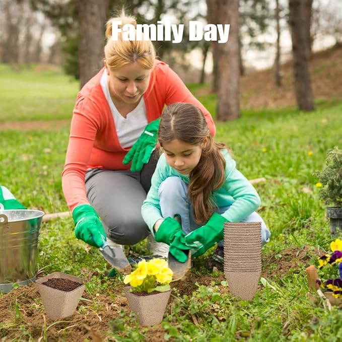 126 Packs Square Peat Pots, 3.15 Inch Seed Starting Pots with Drainage Holes Square Nursery Pot,Biodegradable Eco-Friendly Round Plant Seed Starter Peat Germination Seedling Trays-PurrikoPets