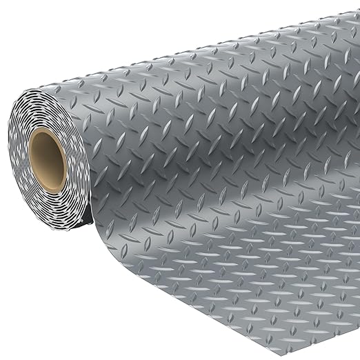 Geemax 7.8 x 18 FT Garage Floor Mats for Under Car, 2.8mm Thickened Rubber Garage Flooring Roll, M Size 140.4 SQFT Garage Car Mat for Mid-Size SUVs, Sports Car-PurrikoPets