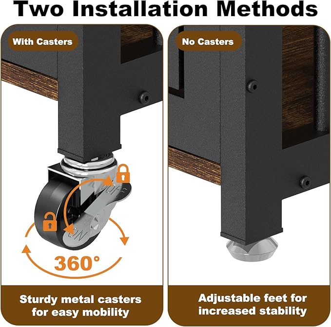EasyCom 48"/42"/33" Dog Crate Furniture with Name Tag, Heavy Duty Dog Kennel Indoor for Large Dogs, Escape-Proof and Chew-Proof Dog Cage for high Anxiety Dog, Decorate House as TV Stand, End Table-PurrikoPets