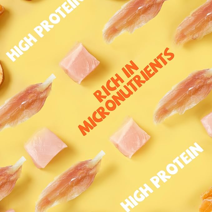 Dog Treats Chicken Tender Wrapped Cod Sticks, Rawhide-Free High Protein Dog Jerky Soft Chews, Healthy Training Snacks for Small Medium Large Dogs, 9-10 Counts, 10.6 oz-PurrikoPets