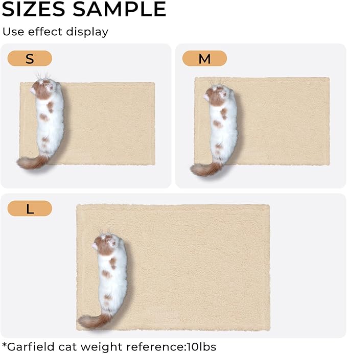 1 Pack 3 Calming Blankets Fluffy Premium Fleece Pet Blanket Soft Sherpa Throw for Dog Puppy Cat Beige Large (41" x31'')-PurrikoPets