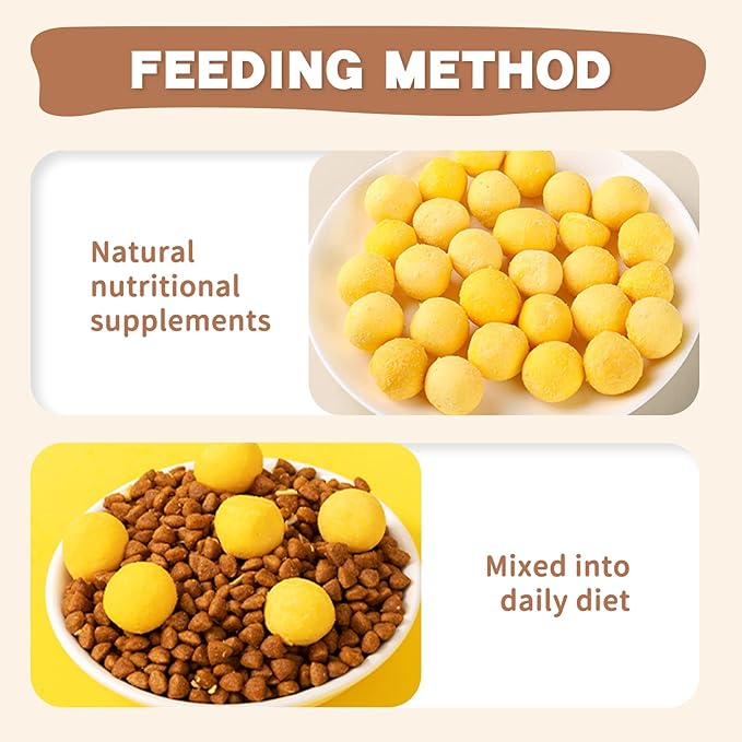 Freeze Dried Cat and Dog Treats, Limited Ingredient Quail Egg Yolk Healthy Tasty Snacks for Training 8.8 Ounce-PurrikoPets