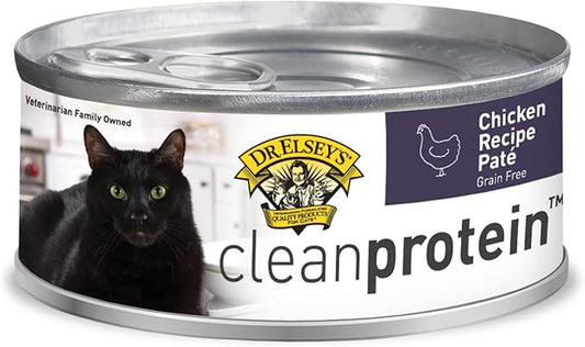 Dr. Elsey's cleanprotein Chicken Recipe Wet Cat Food, Pate 5.3 oz cans (Pack of 24)-PurrikoPets