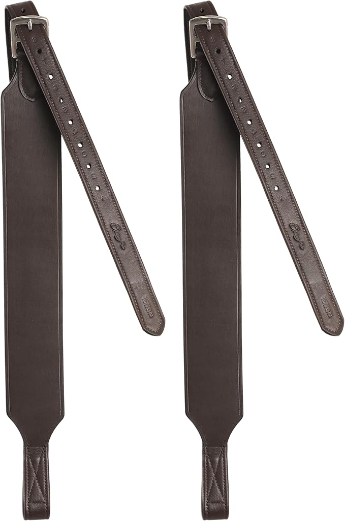 Exion Wide Stability Stirrup Leathers for English Saddles | Premium Cowhide Leather | Enhanced Leg Stability & Comfort | Sizes: 48" to 62"-PurrikoPets