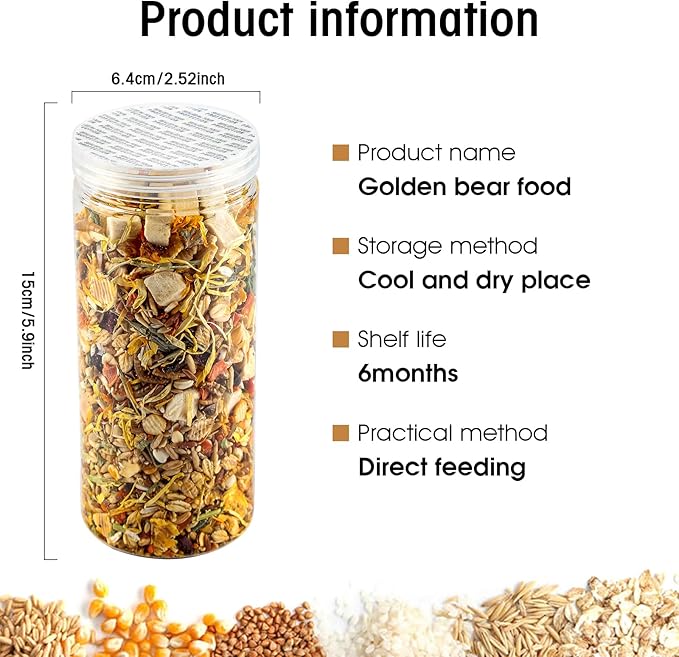 Gourmet Hamster & Gerbil Food, Dry Food for Hamsters-Supports Healthy Digestion and Healthy Teeth Unique Edible Treats for Guinea Pigs, Hamsters, Gerbils-PurrikoPets