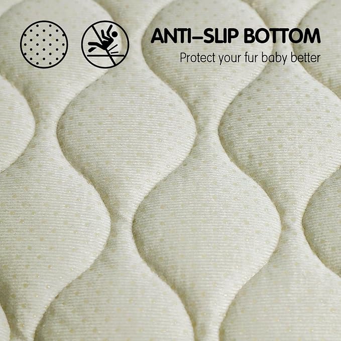 furrybaby Dog Crate Pad for Dog Cages Flat Crate Mat Kennel Pad with Anti-Slip Bottom Machine Washable for Pet Bed Sleeping (S 24x18'', Grey Mat)-PurrikoPets