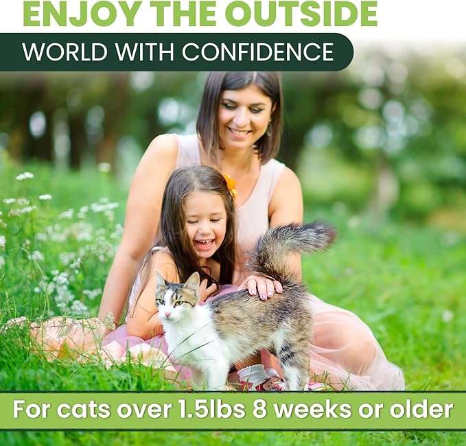 Flea and Tick Prevention for Cats: Flea & Tick Topical for Cats Over 1.5lbs, 6 Dose Flea and Tick Control/Prevention for 6 Months (6 Pack)-PurrikoPets