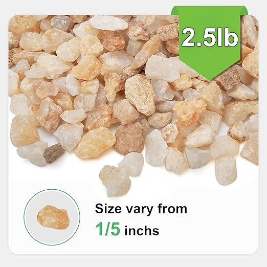 2.5 lbs Coarse Silica Sand for Indoor Plants, 1/5 Inch Natural Decorative Gravel for Vases, Aquariums, Terrarium, Fish Tank, Drainage Rocks for Potted Plants, Bamboo, Succulent, Crafts, Cactus-PurrikoPets