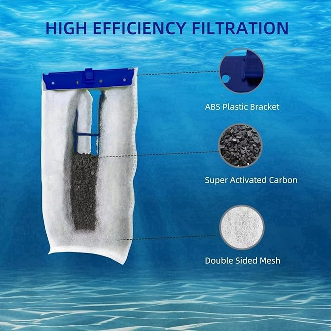 10 Pack Large Replacement Filter Cartridges for Tetra Whisper Bio-Bag Filters, Compatible with 20i,40i/IQ20,30,45,60/PF20,30,40,60 Filters and ReptoFilter Aquariums-PurrikoPets