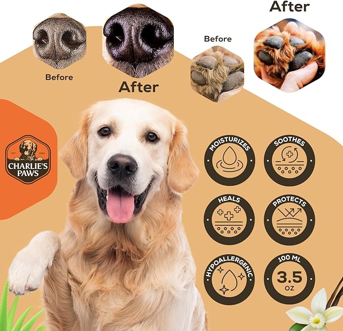 2 Pack Paw Balm 100% Natural Oil Aloe & Vanilla for Dog and Cat Paw Pad Balm Dog Nose Balm Paw Moisturizer Wax for Dog Pet Puppy Protect Dry Cracked Paw Foot Heals Restores Paw Elbows 3.5 Oz-PurrikoPets