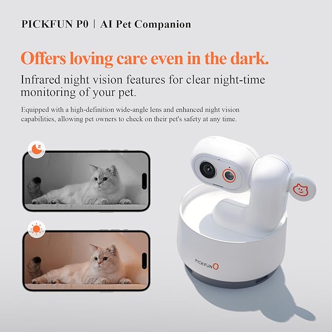 AI Dog Camera, Smart Security Camera Indoor with Phone App [Pet Recognition, Daily Activity Analysis & Motion Tracking] Cat Cam 5MP HD, 360° View, 2-Way Audio, Night Vision, 5G WiFi-PurrikoPets