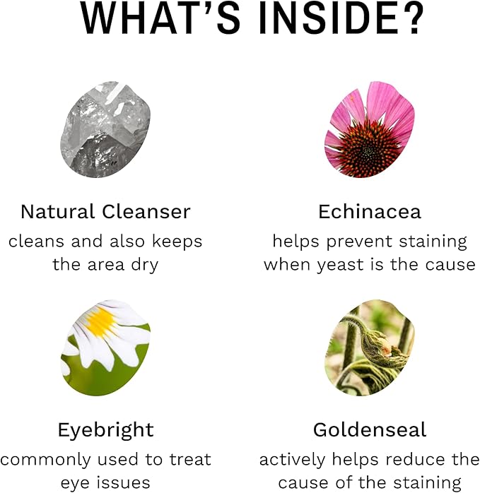 Eye Envy Tear Stain Remover Powder for Dogs and Cats. 100% Natural, Safe. Apply Around Eyes. Absorbs and Repels Tears. Keeps Area Dry. Treats The Cause of Staining. Made in The USA (2.5 oz)-PurrikoPets