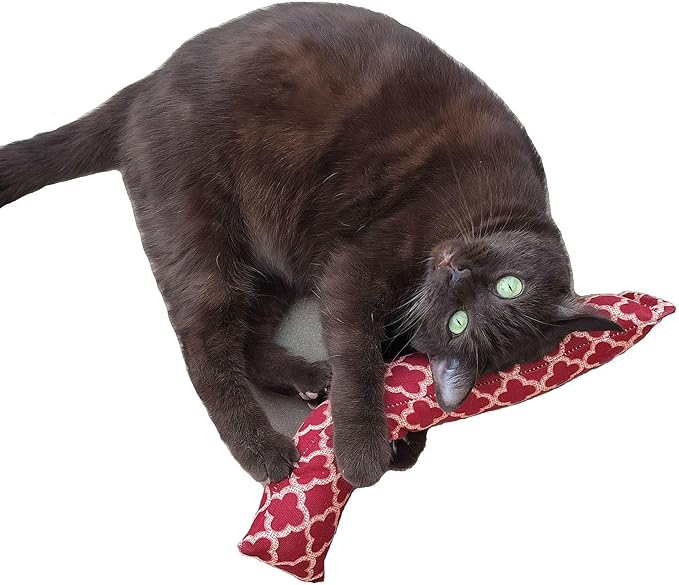 15" Catnip Cat Kicker Toys/Kitty Kick Sticks/Cat-Nip Kick Sticks (Rose Red) (Kickers Filled with 1 oz Premium Canadian Catnip)-PurrikoPets