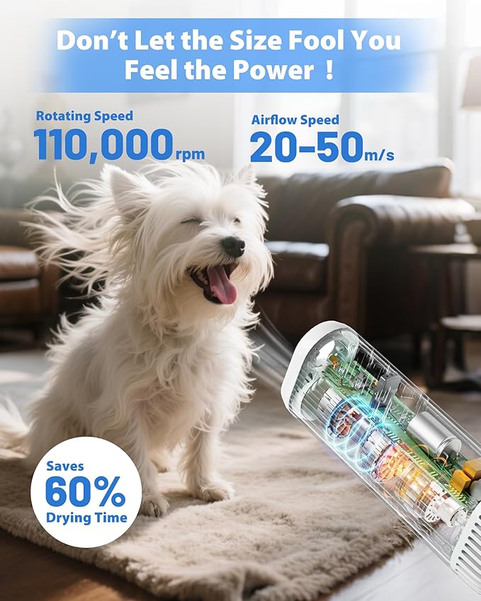 2-in-1 Hands-Free Dog Hair Dryer with Table Clamp – Low Noise Pet Grooming Dryer for Dogs & Cats, Adjustable Heat & Speed, Wearable or Desktop Use(Gray)-PurrikoPets