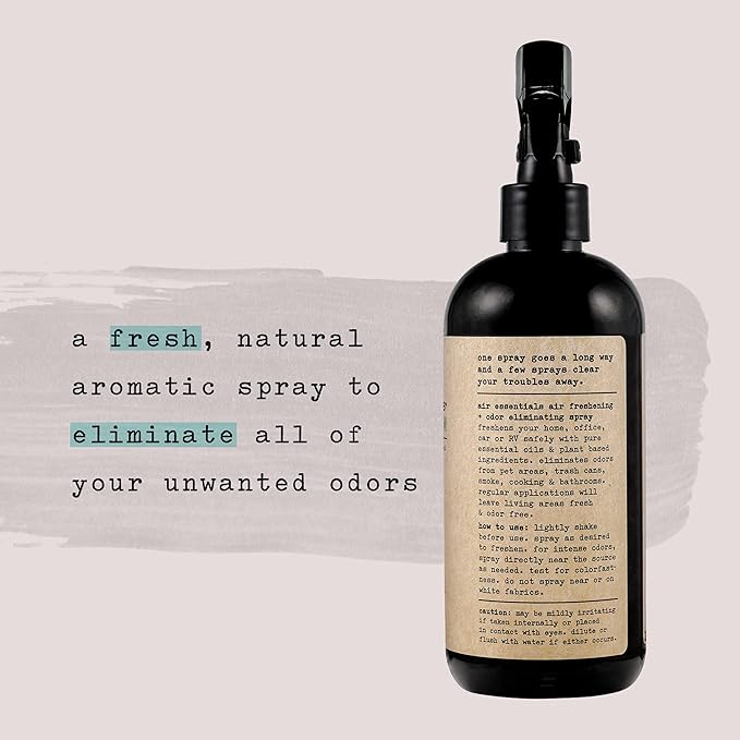 Air Essentials Air Freshener & Odor Eliminator Spray - 12 oz, Pack of 2 - Made with Pure Essential Oils - Eucalyptus Mint Scent-PurrikoPets