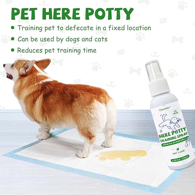 Dog Potty Spray Set, No-Go Spray & Potty Training Spray, Puppy Essentials, Stops Urination & Marking, Indoor and Outdoor Use (3.38 fl oz)-PurrikoPets
