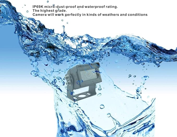 AHD 1080P Wired Reverse Rear View Backup Camera System,2 IR Camera with Waterproof IP69K, 7" Single View Monitor with TVS Protector,Vibration-Proof 10G for Tractor/Truck/Skid Steer/Heavy Equipment-PurrikoPets