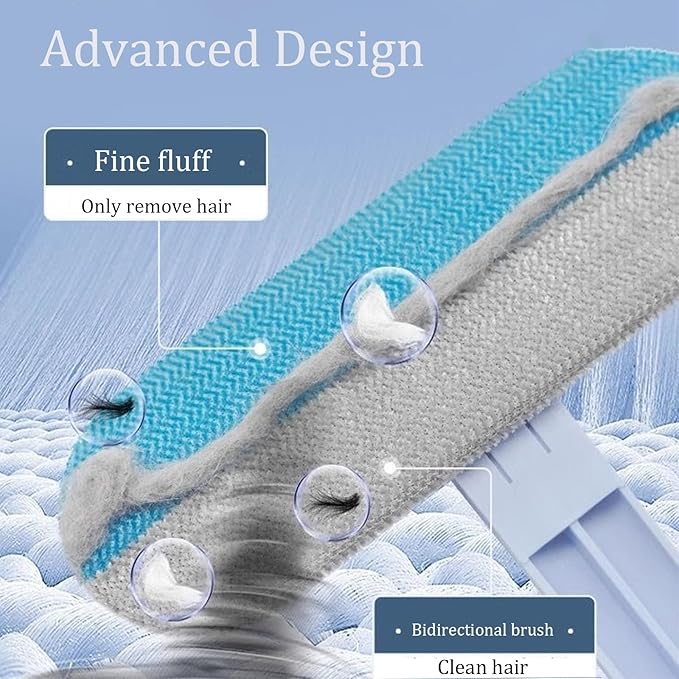 Dog Hair Remover for Couch Reusable Pet Hair Remover Brush 23in Long Handle for Furniture, Couch, Carpet, Clothes-PurrikoPets