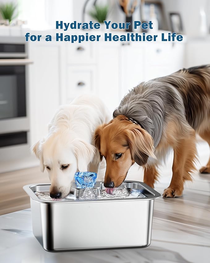 Dog Water Fountain Filters Replacement 4 Packs, 2 Months Set of Replacement Filters for Large Pet Cat Water Fountain Dog Water Bowl Dispenser, Compatible with D2341/D2223/D2322/D2340 Models-PurrikoPets