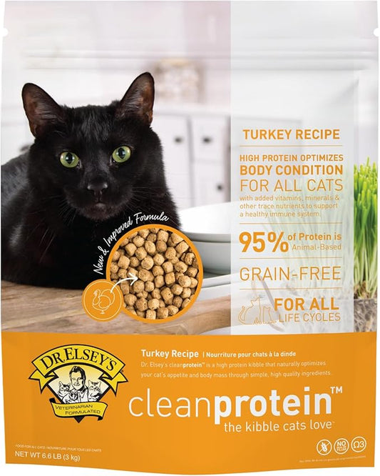 Dr. Elsey's cleanprotein Turkey Cat Kibble 6.6lb. Bag-PurrikoPets
