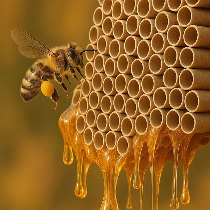 1 Set Cardboard Bee House Nesting Tubes - 6" Long X 5/16" Diameter Tube for Mason Solitary Bees - for Filling Insect Hotels and Bug Houses-PurrikoPets