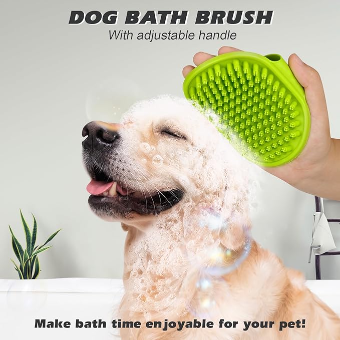 2PCS Pet Grooming Tools - Double-Sided Brush for Shedding and Bathing, Suitable for Short/Long Haired Dogs Cats and Horses, Deshedding Dog Brush, Mane & Tail Combs for Horses - Pet Supplies (Green)-PurrikoPets