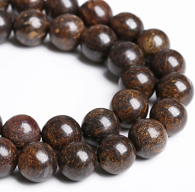 8MM 45PCS Natural Stone Bronzite Gemstone Spacer Loose Beads for Jewelry Making DIY Bracelet Necklace 1 Strand