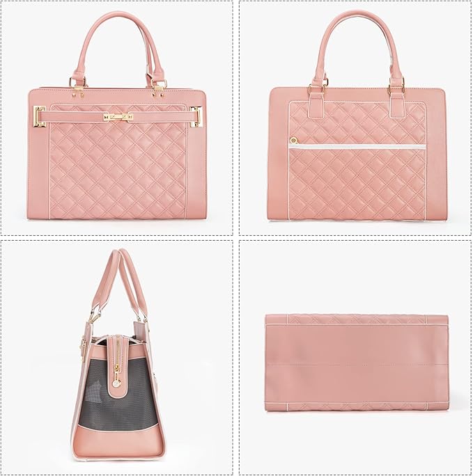 Fashion Pet Carrier Dog Cat Carrier Purse Soft-Sided Leather Handbag Pet Tote Bag for Small Dogs Puppy and Cats TSA Airline Approved-PurrikoPets