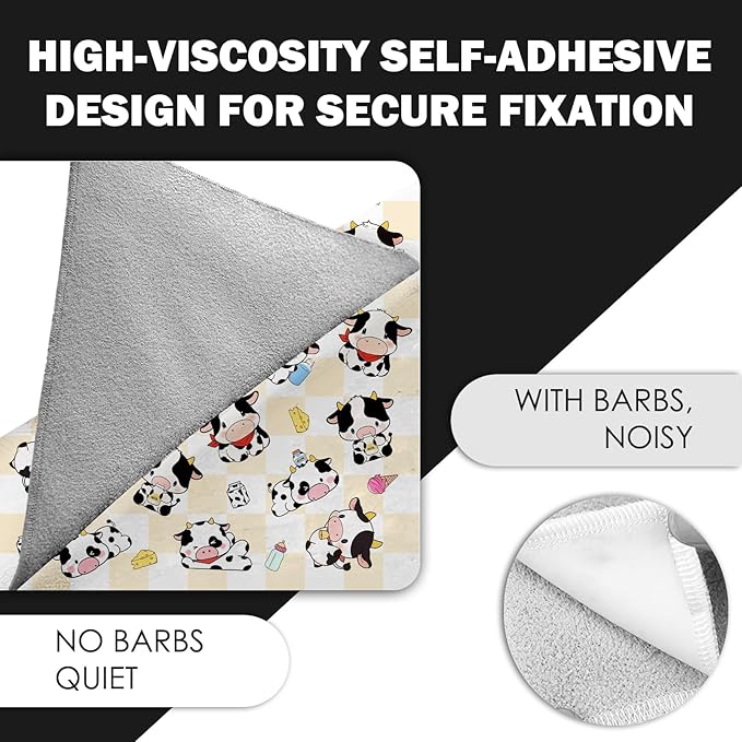 27.6" Cat Grooming Wrap, Self Adhesive Cat Wrap for Cutting Nails, Anti-Escape Calming Cat Swaddle Wrap for Medicine Ear Cleaning, Cartoon Cow Anti-Scratch Cats Burrito Restraint Blanket, Pet Tool-PurrikoPets