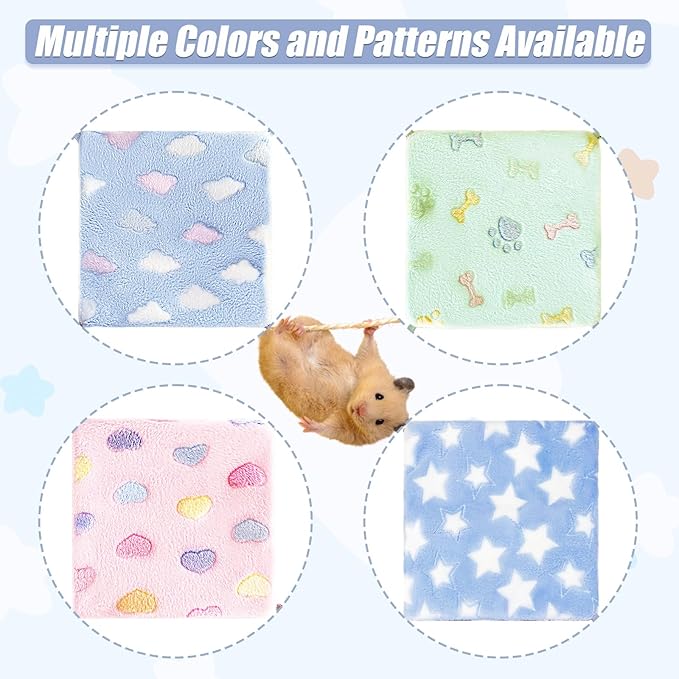 4 Pcs of Rat Hammocks Small Animal Hammock Rat Hanging Bed Guinea Pig Hammock Guinea Pig Accessories for Small Animals Cage Chinchilla Parrot Sugar Glider Ferret Squirrel-PurrikoPets