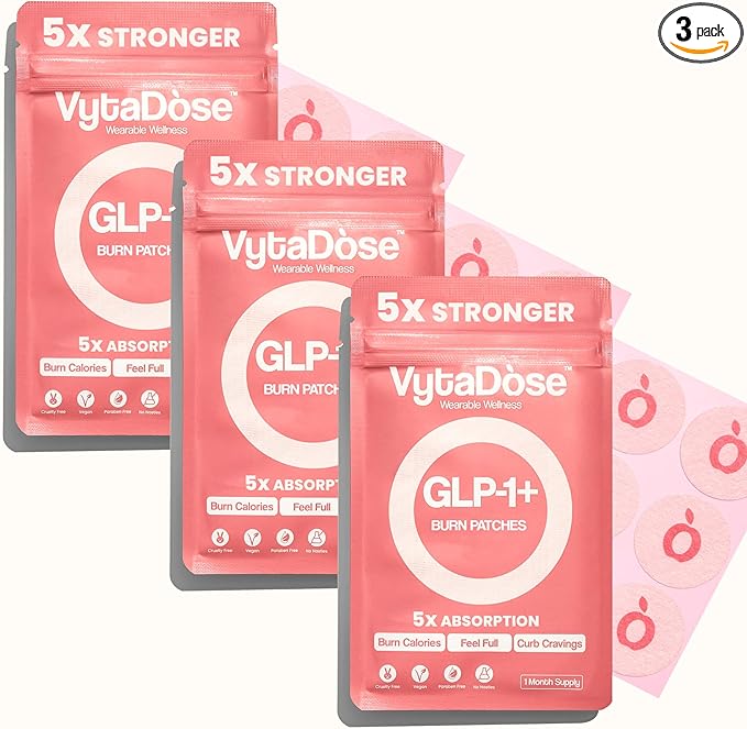 GLP1 Patches | 5X Stronger Formula | 12 Hour Extended Hunger Support | Berberine, Pomegranate, Green Tea, L-Glutamine | New & Improved Kind of GLP-1 Patches | 3 Pack-PurrikoPets