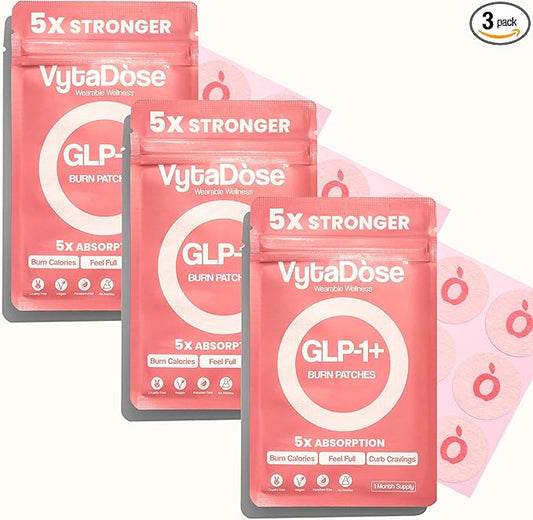 GLP1 Patches | 5X Stronger Formula | 12 Hour Extended Hunger Support | Berberine, Pomegranate, Green Tea, L-Glutamine | New & Improved Kind of GLP-1 Patches | 3 Pack-PurrikoPets