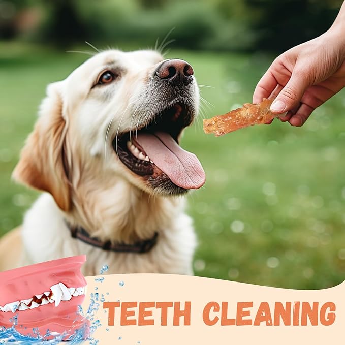 Dog Treats Chicken Wrapped Beef Cartilage w/Calcium Supplement, Long-Lasting Rawhide Free Grain Free Training Treats Snacks for Small Medium Large Dogs, 12 Counts, 10.6oz-PurrikoPets