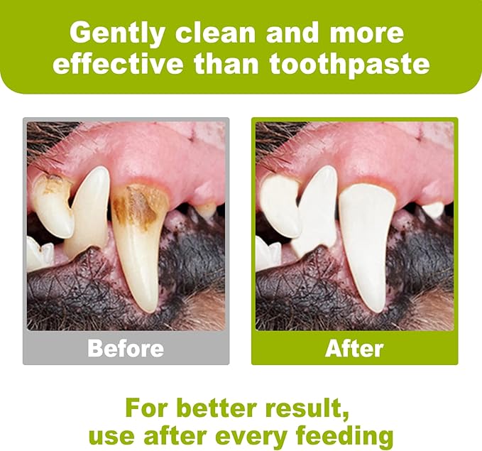 DR.EASY Breath Freshener Dental Finger Wipes 320ct for Dog & Cat, Help Wipe Away Plaque &Tartar, No Added Harsh Chemicals No Brush Formula-PurrikoPets