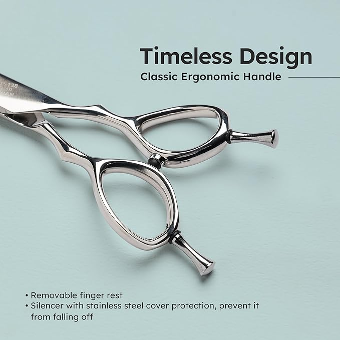 7" Curved Dog Grooming Scissors – Handcrafted, Ergonomic, VG10 Stainless Steel for Sharper, Tougher, Better Edge Retention, Lightweight Shears for Trimming Face and Paws.-PurrikoPets