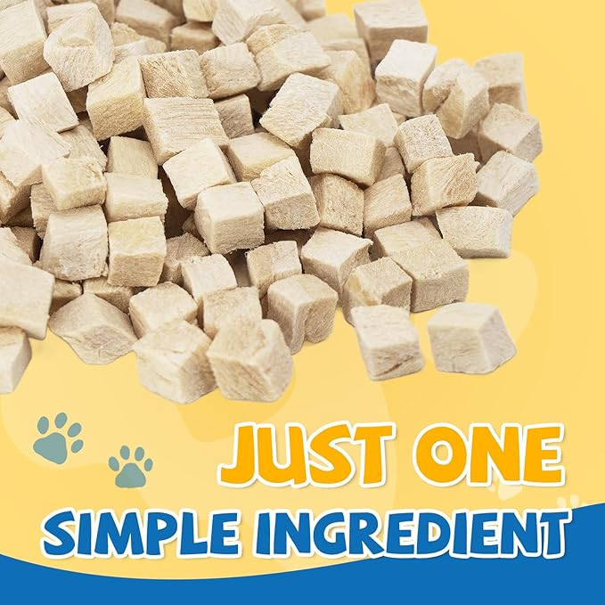 gazeupon Freeze Dried Chicken Treats for Dogs & Cats, Single Ingredient Natural and Healthy Training Treats & Food Topper, High Protein Dog Snacks,10.58 oz-PurrikoPets